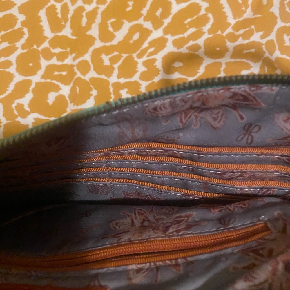 HOBO Teal Leather Wristlet Clutch - Picture 4 of 4